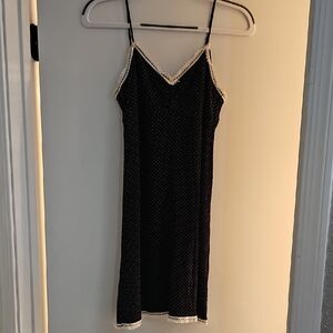 GapBody Black Lace Trim Night Gown